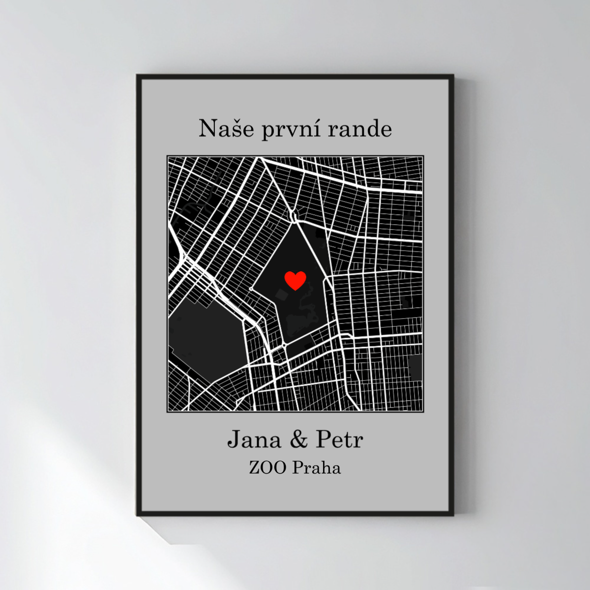 Personalizovaný magický fotoobraz v rámu - 50x70 - mapa (obrázek 5)