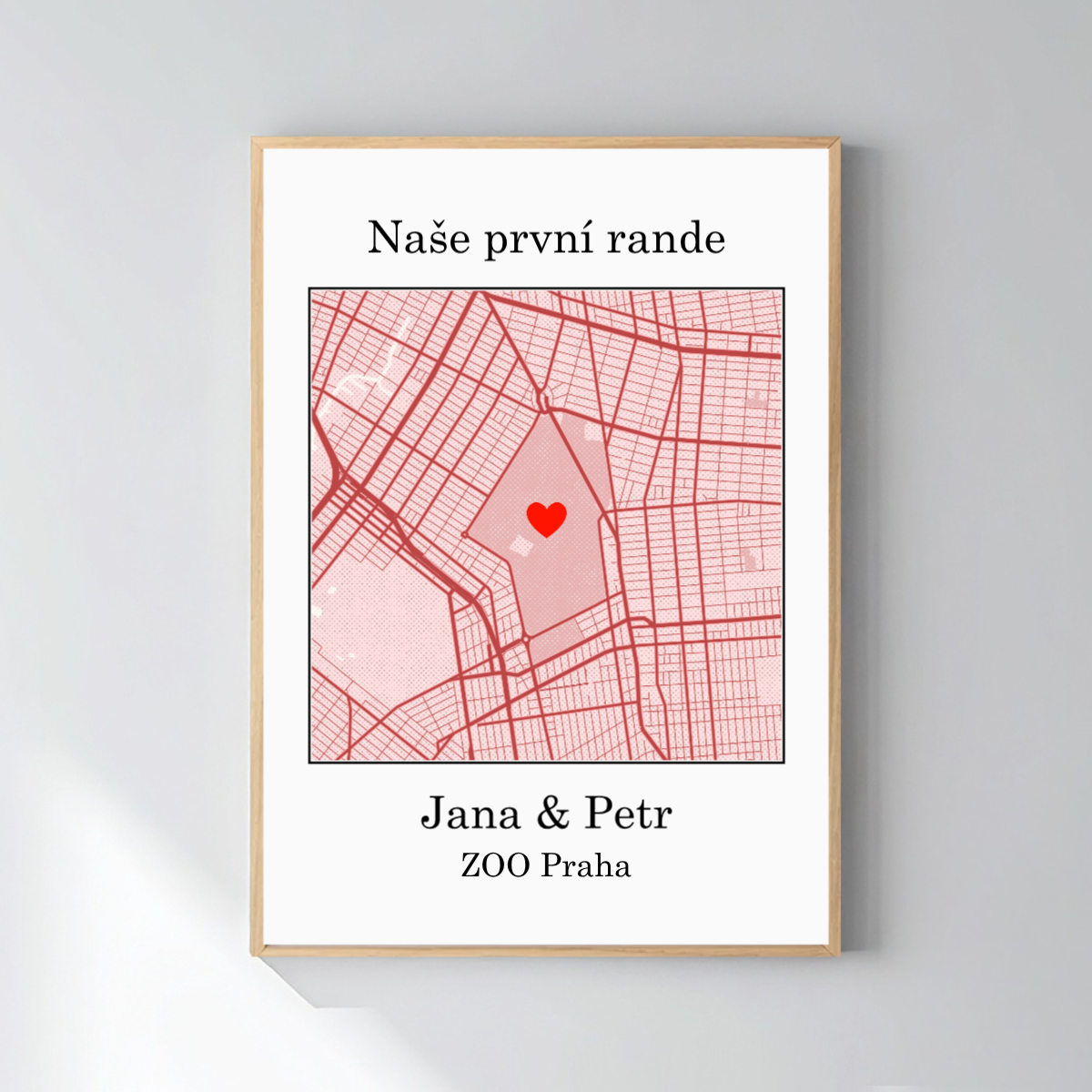 Personalizovaný magický fotoobraz v rámu - 50x70 - mapa (obrázek 3)