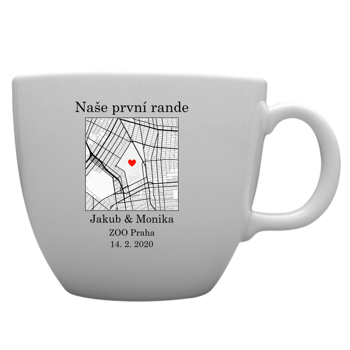 Levně Personalizovaný MEGA XXL keramický hrnek 1000 ml s mapou