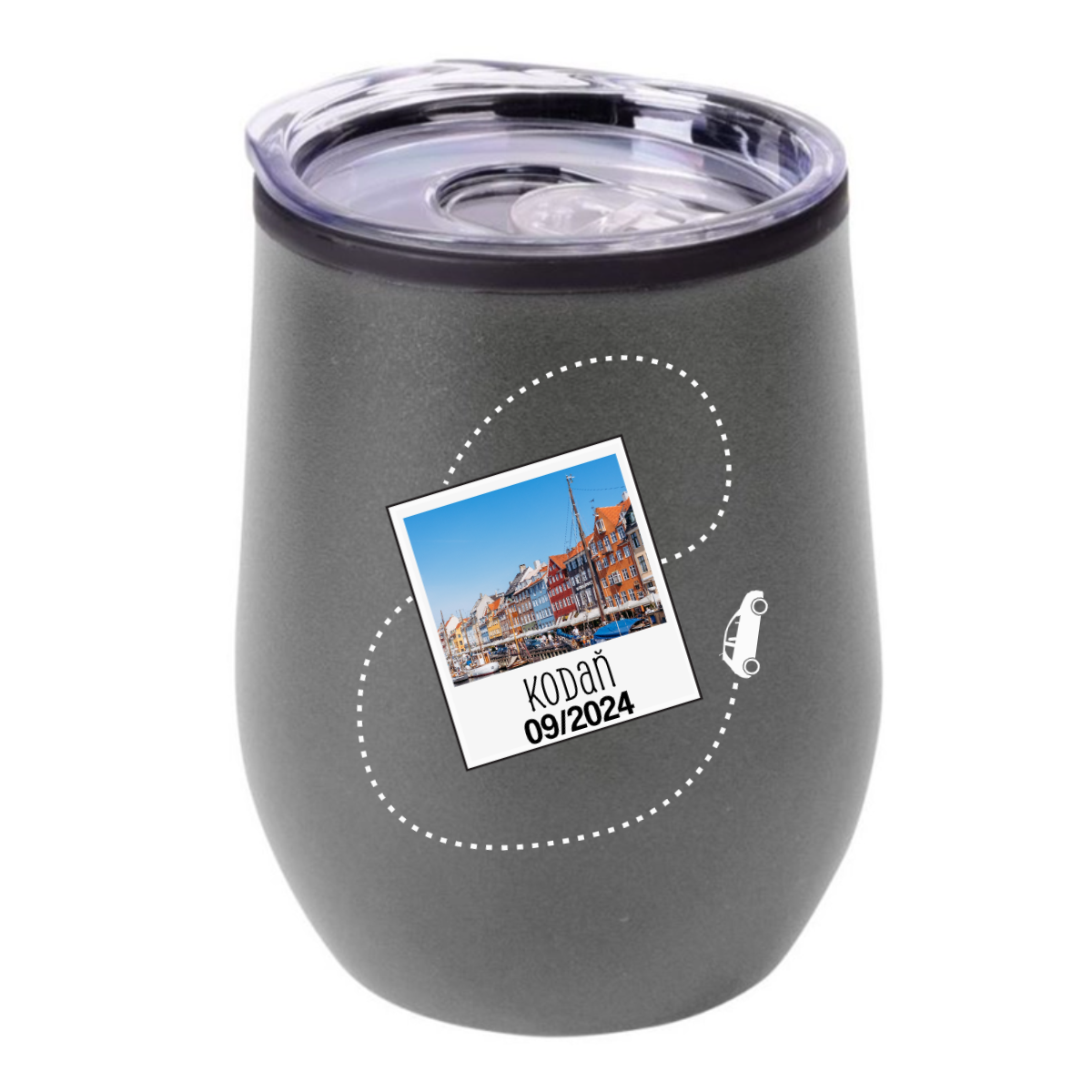Vlastní text na cestovatelský termohrnek "bowl"
