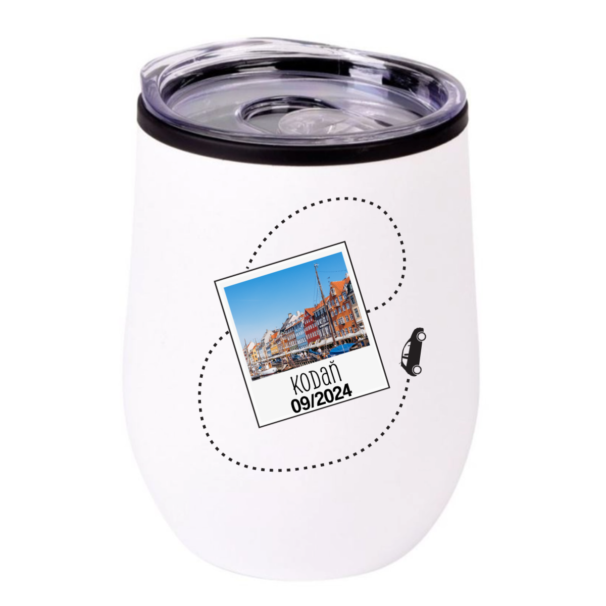 Vlastní text na cestovatelský termohrnek "bowl"