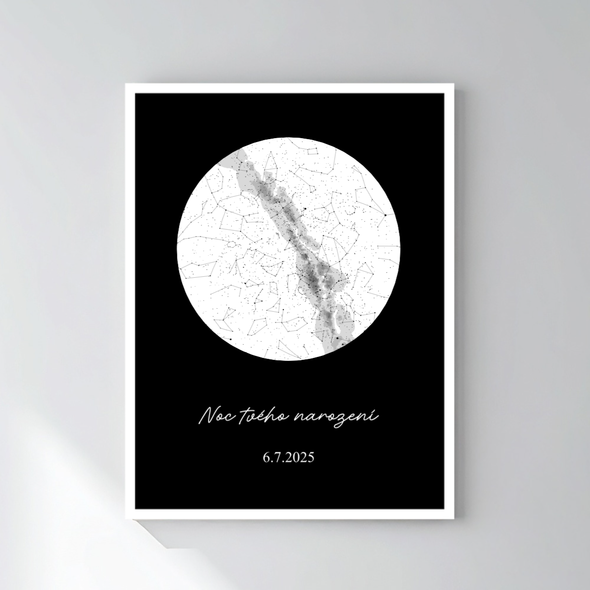 Personalizovaný magický fotoobraz v rámu - 30x40 - hvězdná mapa (obrázek 6)