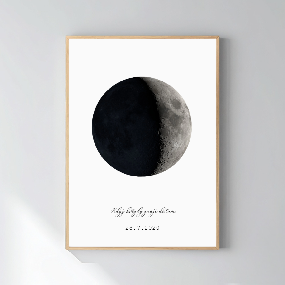 Personalizovaný magický fotoobraz v rámu - 50x70 - měsíční fáze