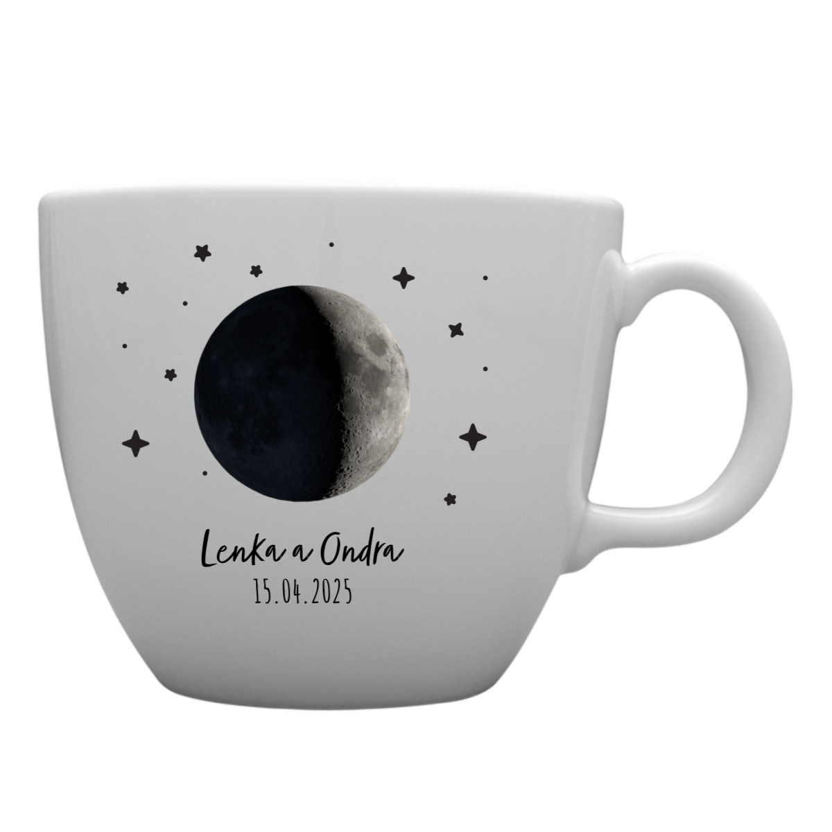 Levně Personalizovaný MEGA XXL keramický hrnek 1000 ml s měsíční fází