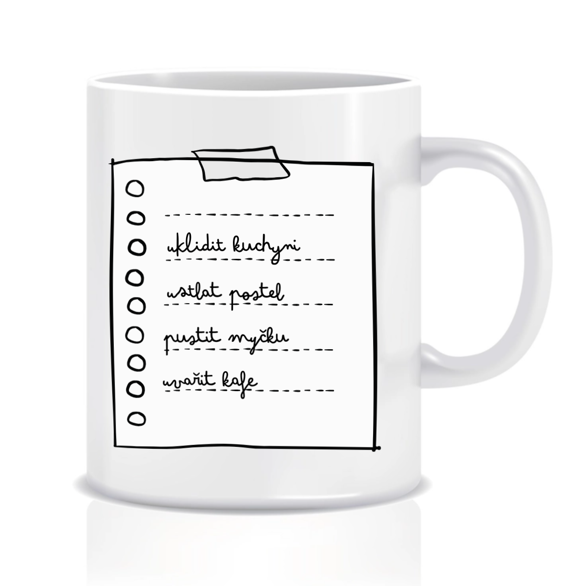 Personalizovaný klasický keramický hrníček - TO DO LIST