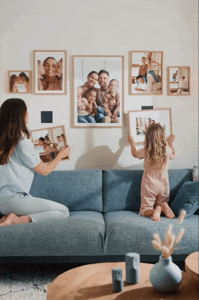 Personalizovaný magický fotoobraz v rámu - 50x70- květinové ohraničení (obrázek 3)