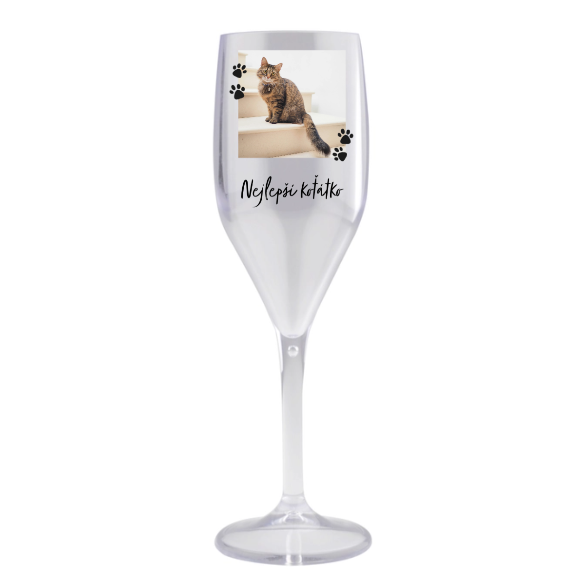 Personalizovaná nerozbitná prosecco sklenice - fotografie s mazlíčkem (obrázek 3)