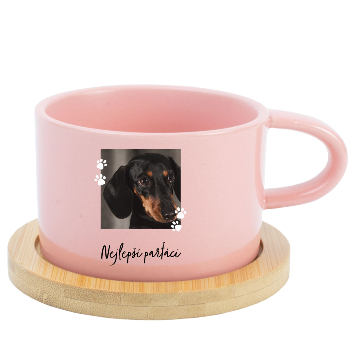 Personalizovaný keramický hrníček Makronka - fotografie s mazlíčkem