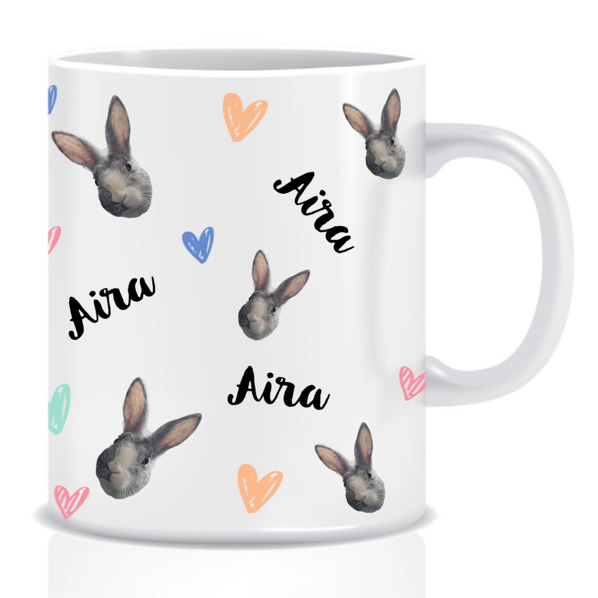 Personalizovaný klasický bílý keramický hrníček 300 ml se zvířecími motivy (obrázek 7)