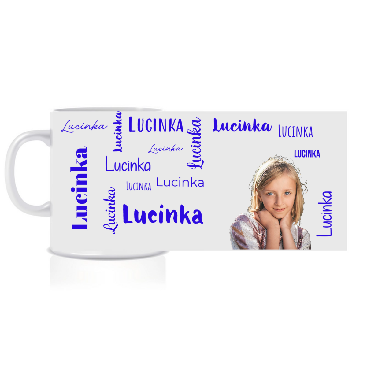 Personalizovaný klasický bílý keramický hrníček 300 ml s fotografií a textem (obrázek 3)