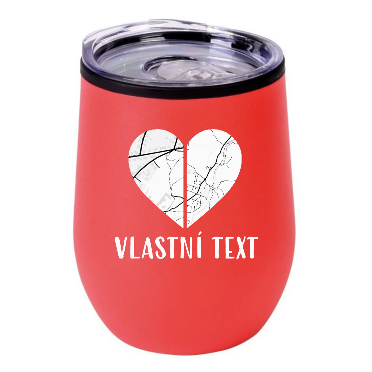 Personalizovaný termohrnek "bowl" - dvě mapy jako srdce (obrázek 3)
