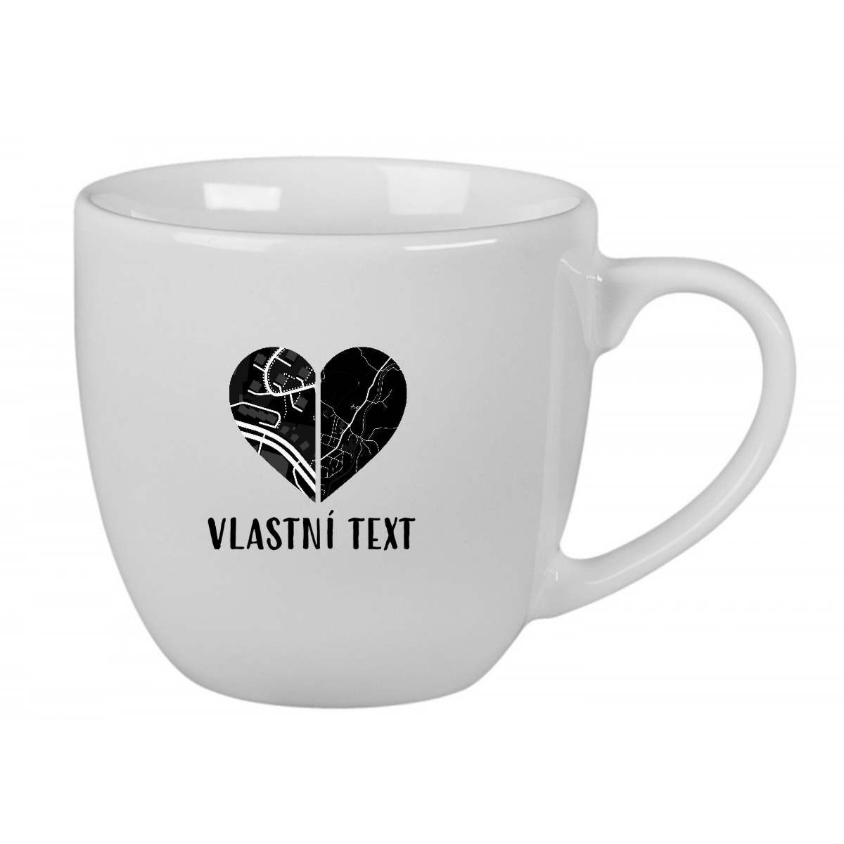 Personalizovaný keramický hrnek 400 ml - dvě mapy jako srdce (obrázek 5)