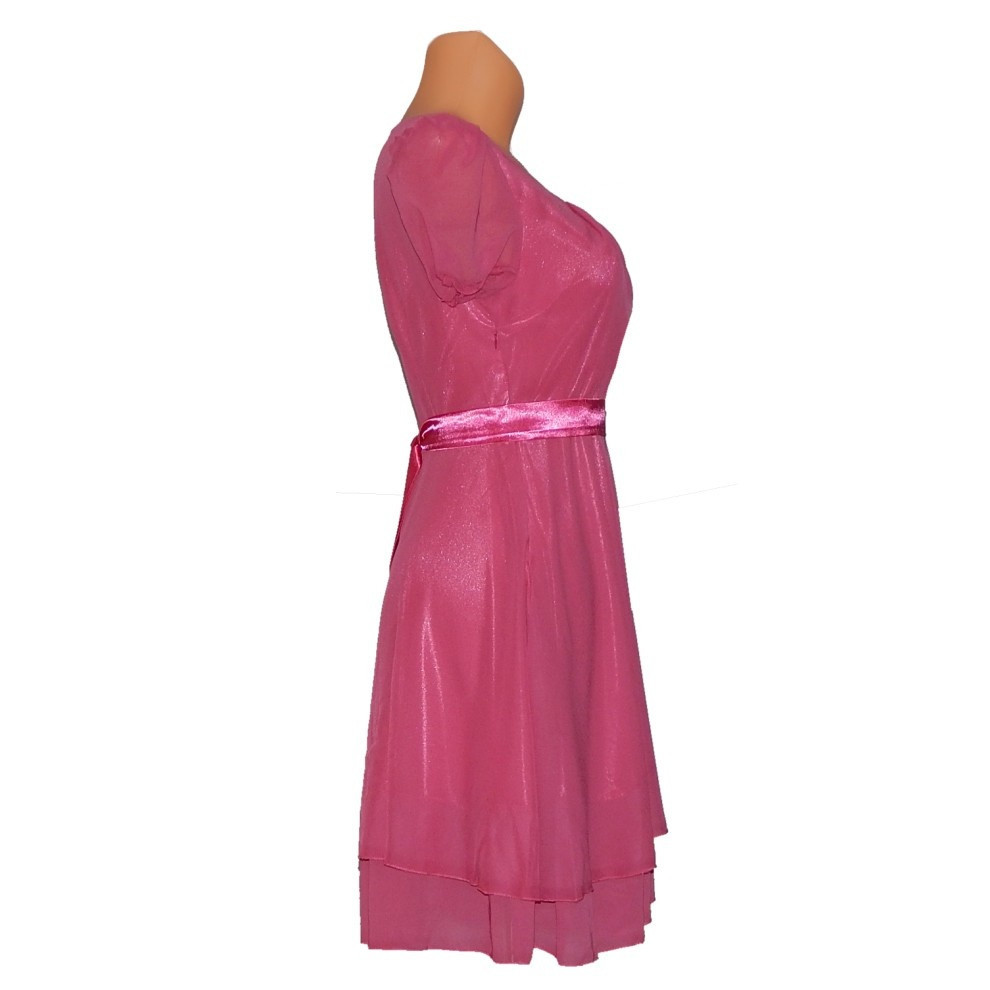 Dámské a šaty středně dlouhé růžové Růžová model 15042337 - OEM Velikost: M, Barvy: růžova