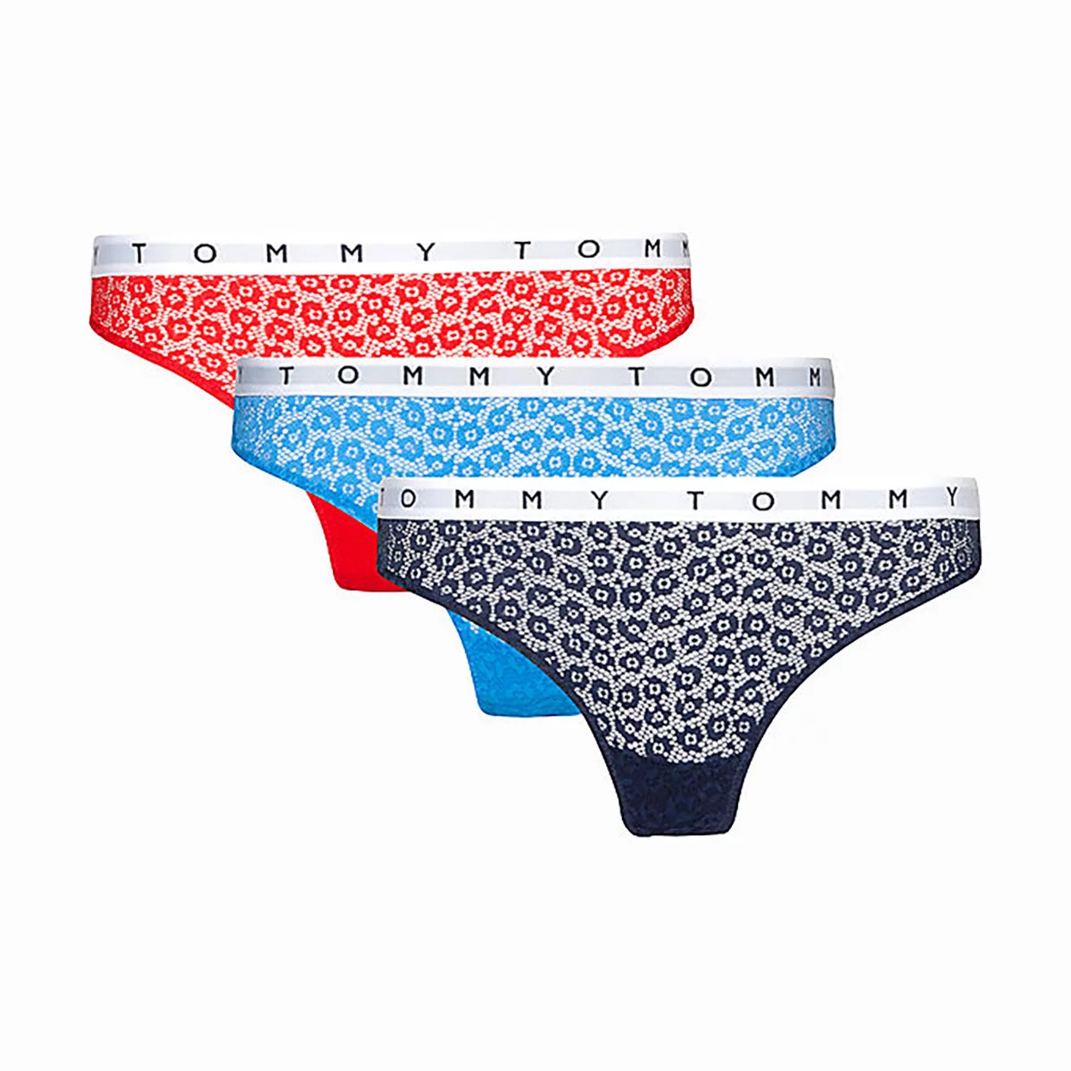 Dámská tanga Lace 3 Pack UW0UW02524-0V7 - Tommy Hilfiger L (obrázek 3)
