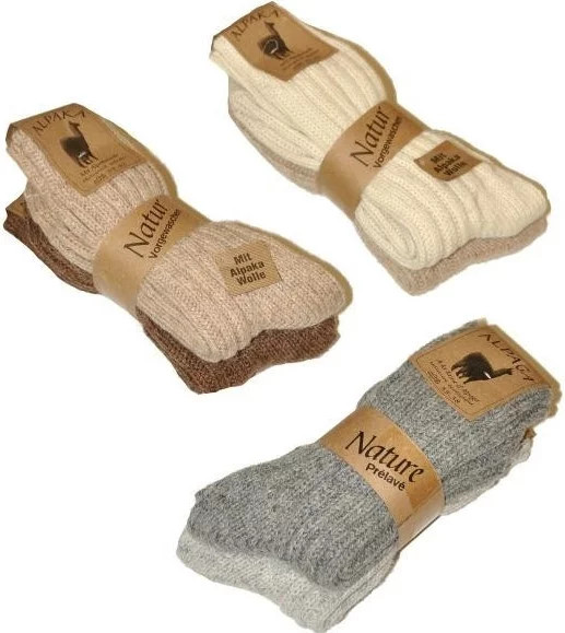 Ponožky 2ks - Ulpio Alpaca Natur 35-38 béžovo/hnědá