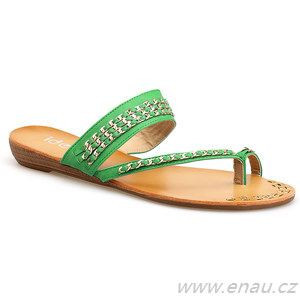 E-shop Dámske topánky žabky 95AU374 - Ideal 36 Zelená