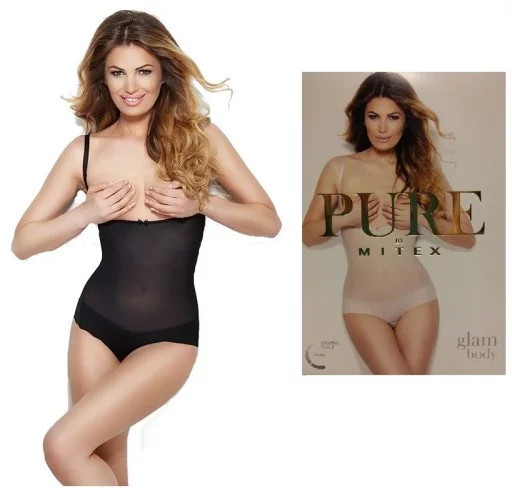 Dámské stahovací body Pure glam - Mitex černá 3XL (obrázek 5)