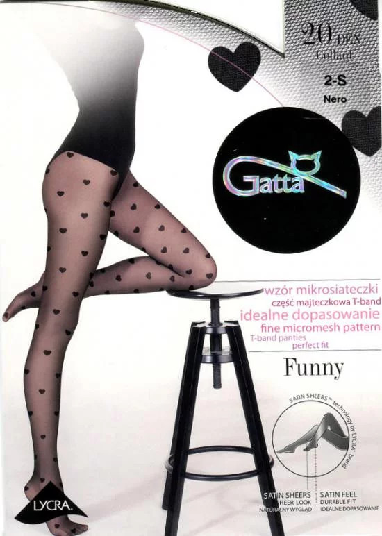 Pančuchy Funny nr 08 20 den Gatta L černá