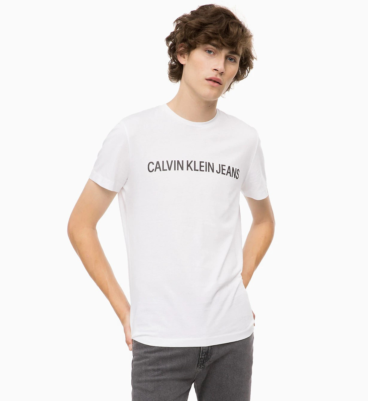 Pánské tričko OU34 bílá - Calvin Klein bílá M