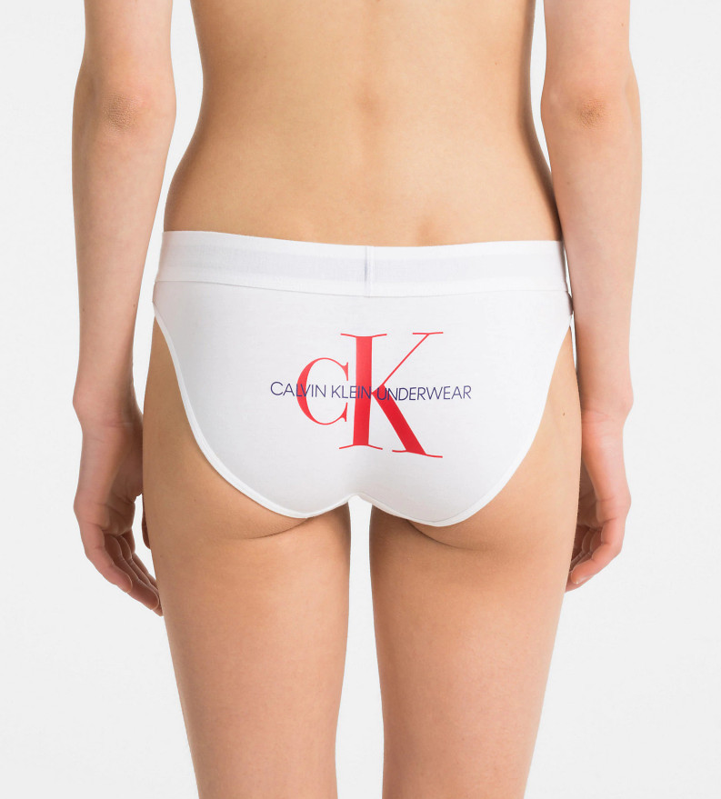 Dámské kalhotky QF4994E - Calvin Klein bílá XS
