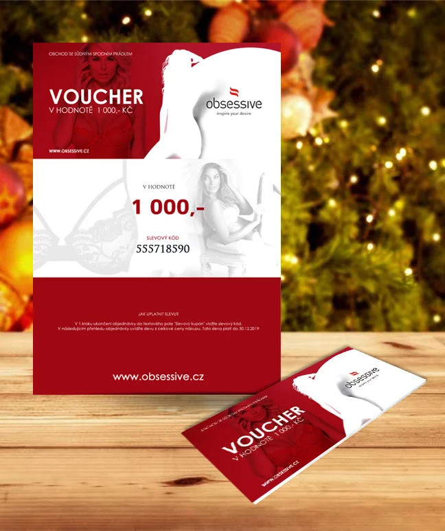 ELEKTRONICKÝ DÁRKOVÝ VOUCHER OBSESSIVE - 1 000 KČ
