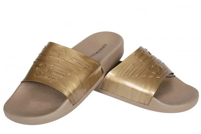 Pantofle X4PS02 zlatá - Emporio Armani zlatá 43 (obrázek 4)