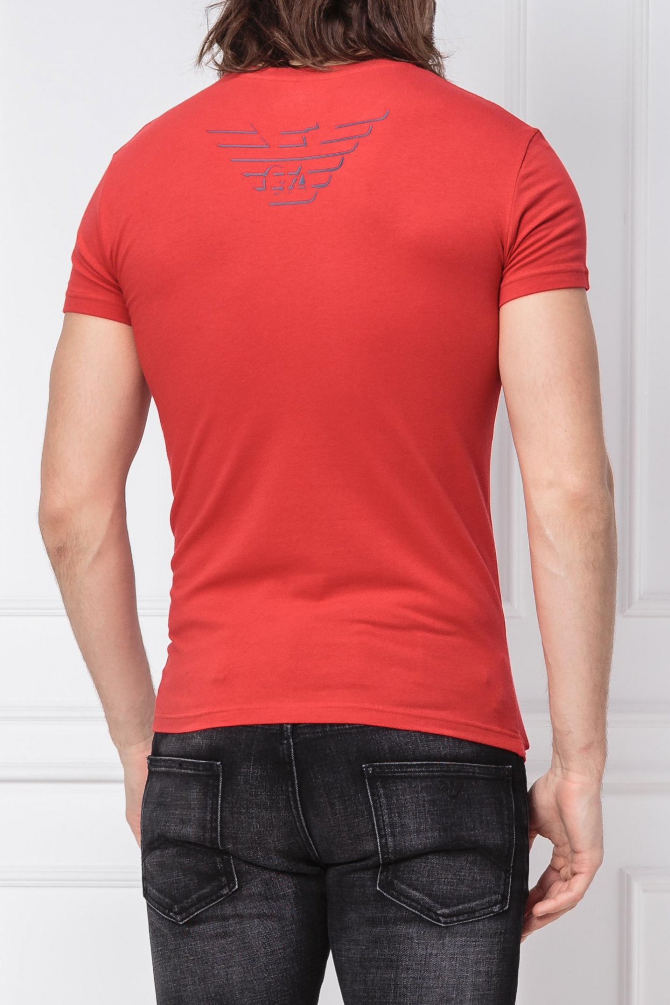 Pánské tričko 111035 9P725 červená - Emporio Armani červená L