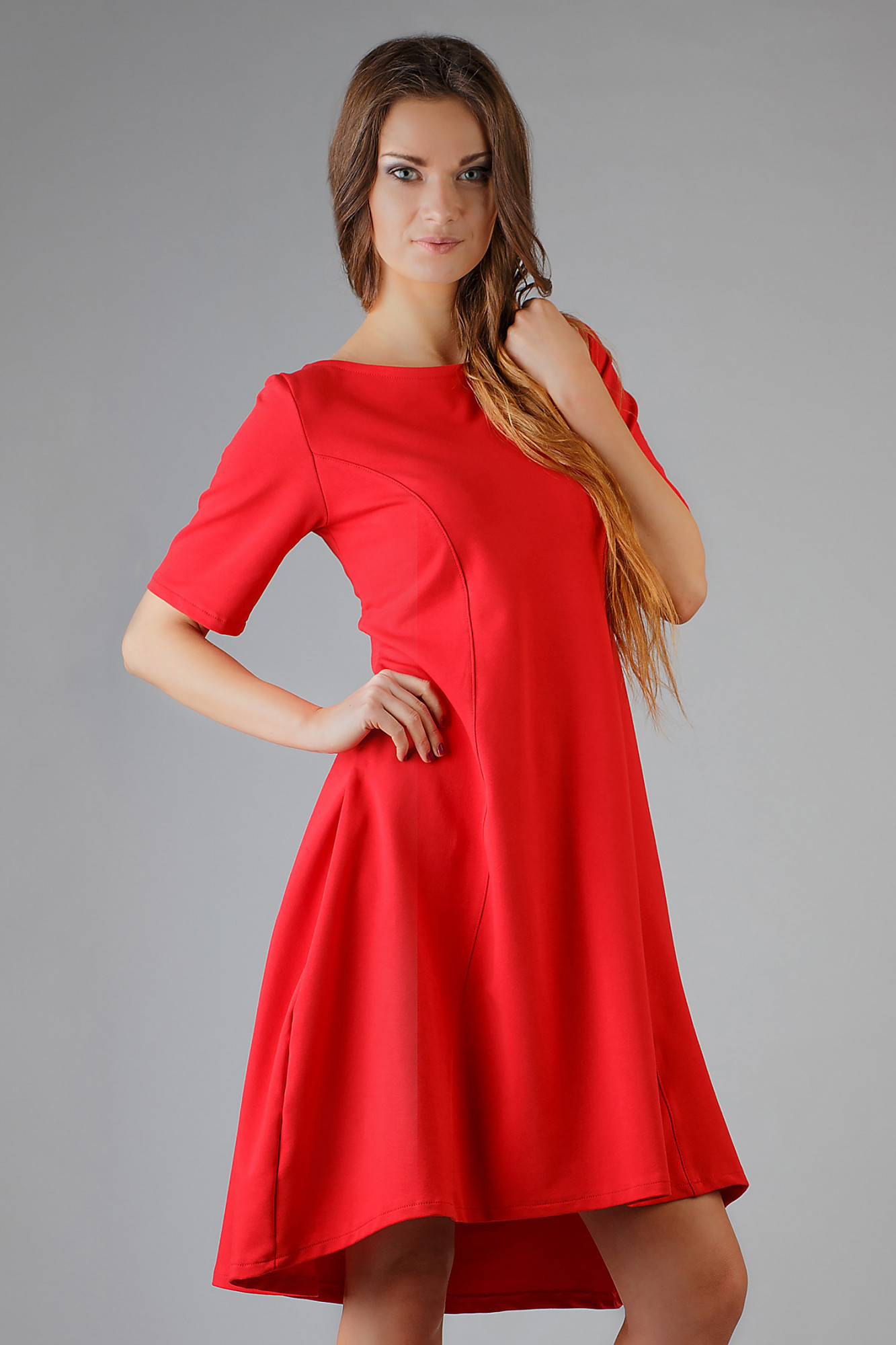 Dámské šaty NADZIEJA - Tessita Velikost: 44/2XL, Barvy: červená