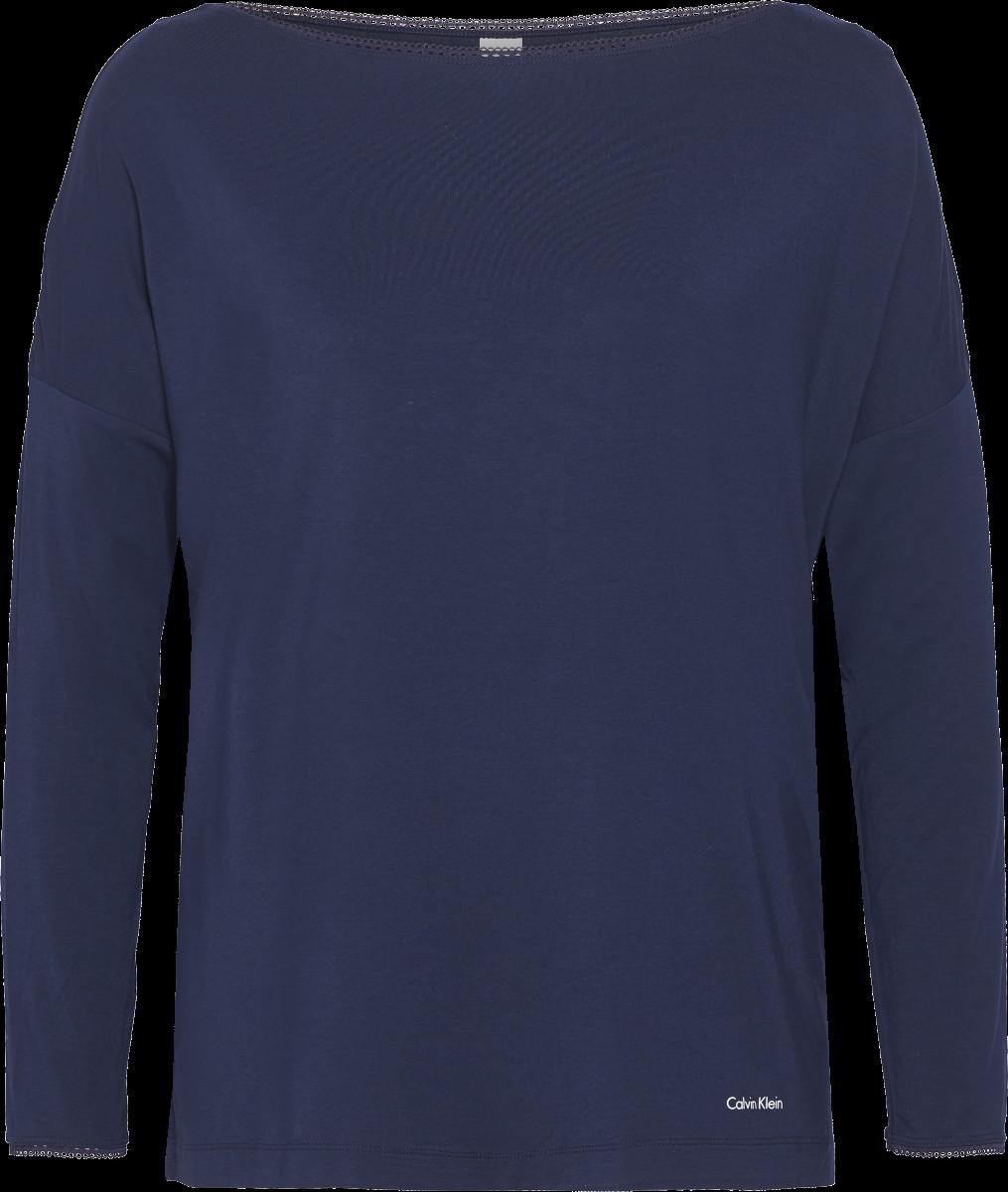 Dámske tričko na spanie QS6264E-2VZ tmavomodrá - Calvin Klein M tmavě modrá