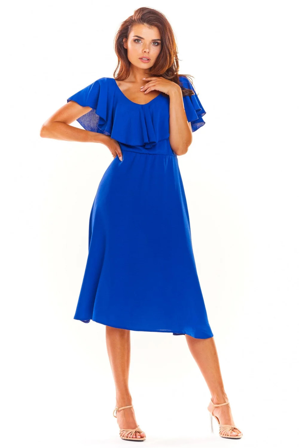Dámské šaty model 133672 - Awama M Královská modř (obrázek 3)