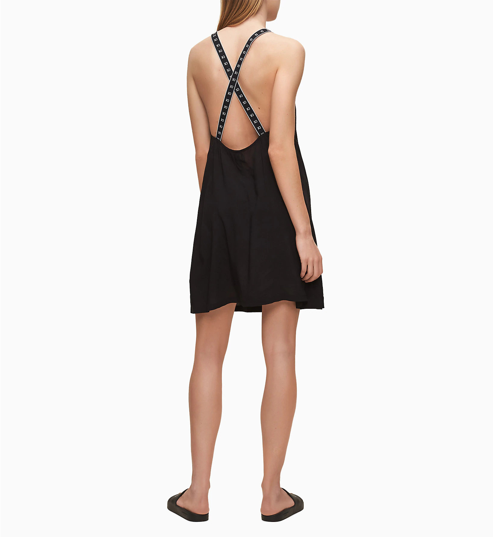 Plážové šaty KW0KW01010-BEH černá - Calvin Klein černá S