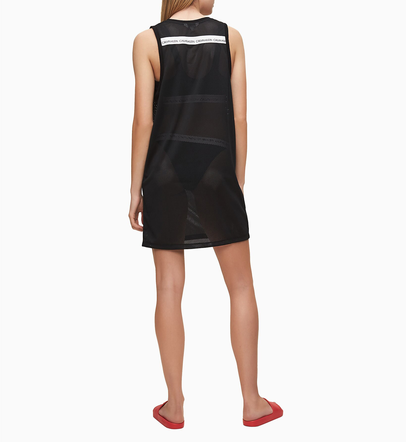 Plážové šaty KW0KW01001-BEH černá - Calvin Klein černá M