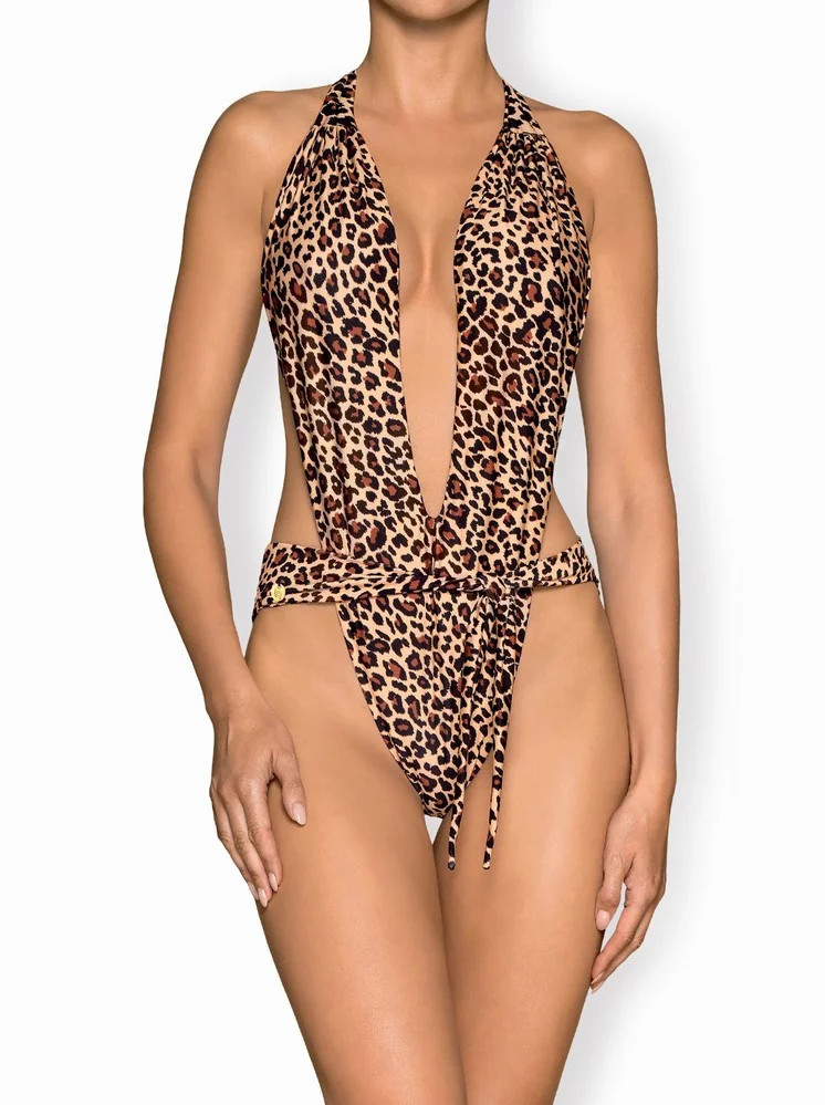 Fantastické jednodílné plavky Cancunella leopardí - Obsessive UNI originál (obrázek 4)