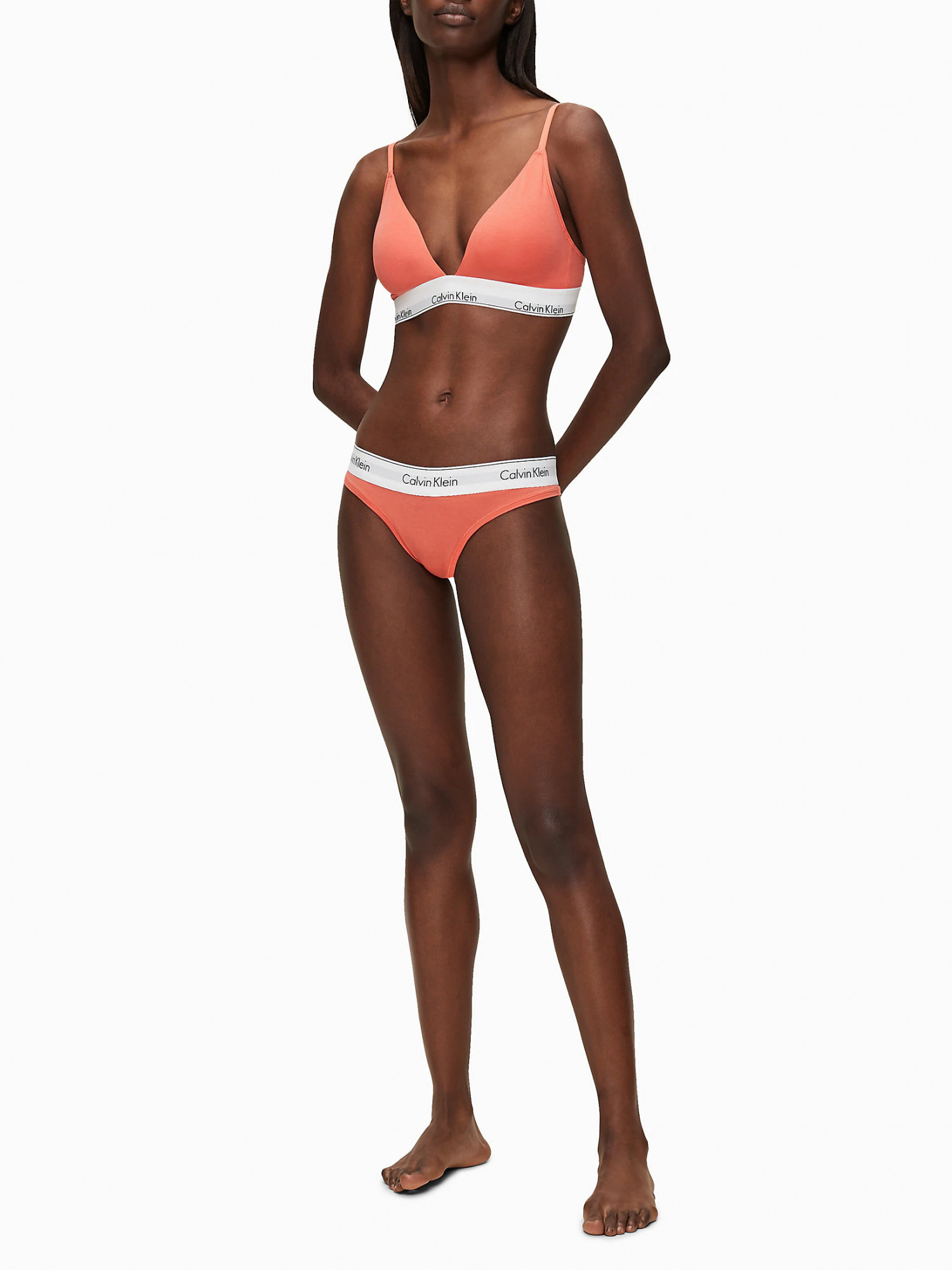 Podprsenka bez kostice oranžová XS model 8981353 - Calvin Klein