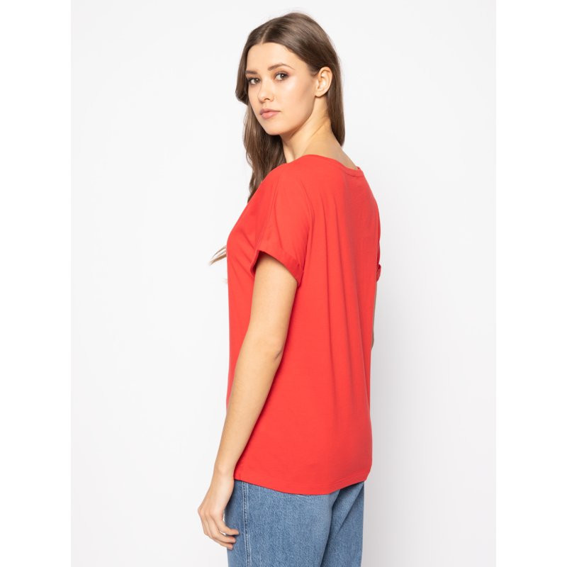 Dámské tričko červená model 9015205 - Emporio Armani Velikost: XS, Barvy: červená