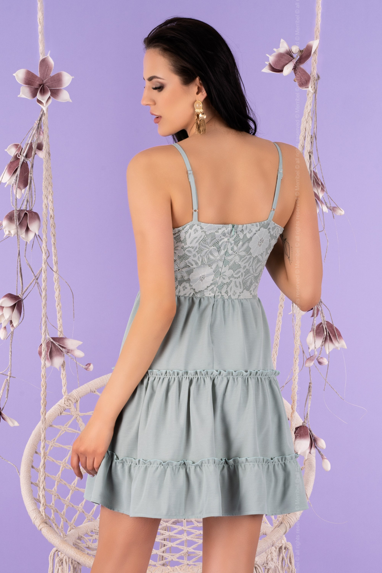 Dámské šaty model 9021656 - Merribel Velikost: S, Barvy: mint