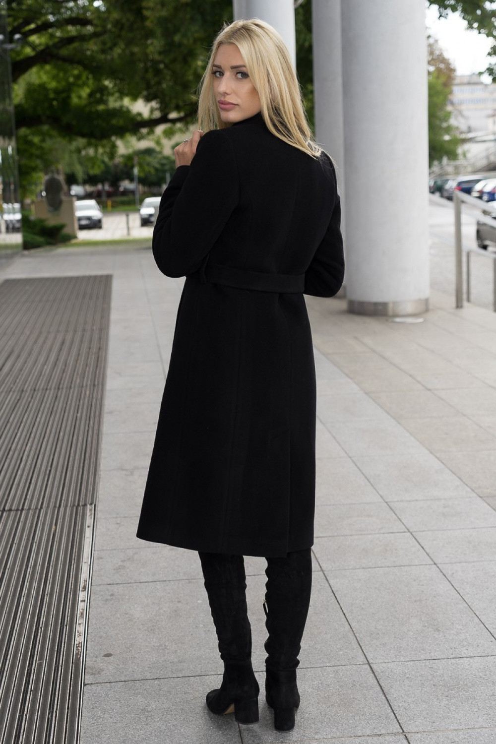 Dámský kabát / plášť Bella - Mattire černá M-38