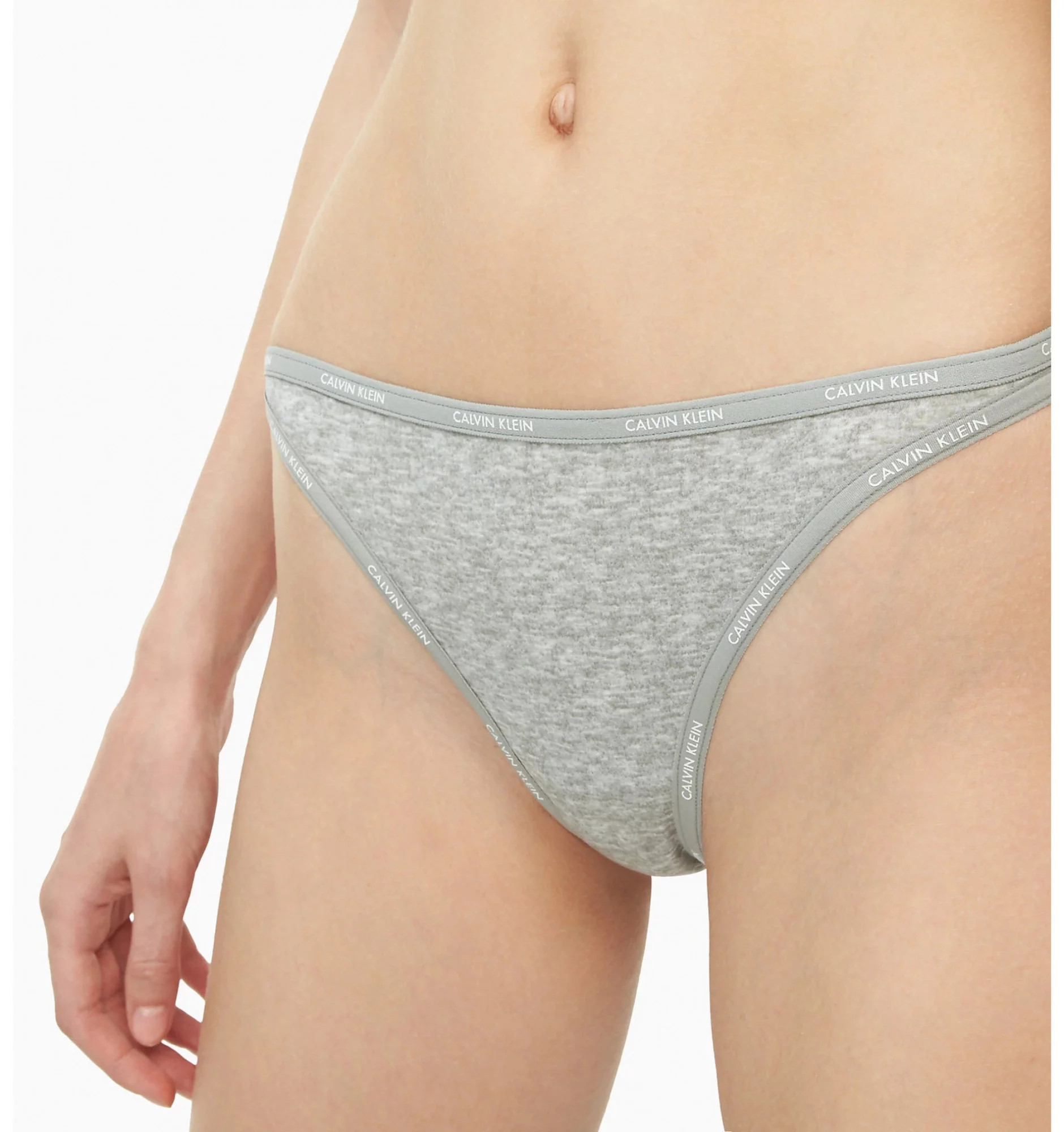 Dámské tanga QF4529E-PGR - Calvin Klein šedá L (obrázek 3)