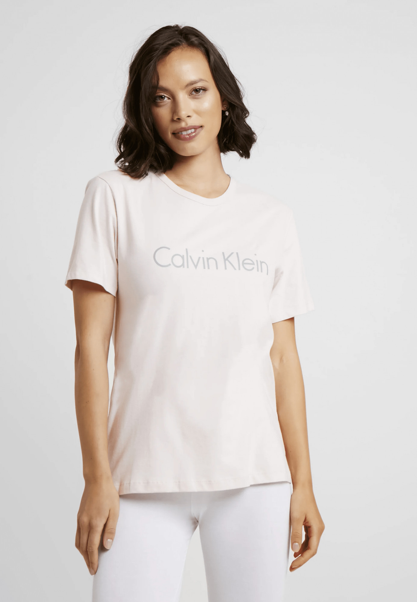 Dámsky pyžamový top QS6105E-2NT ružová - Calvin Klein M růžova