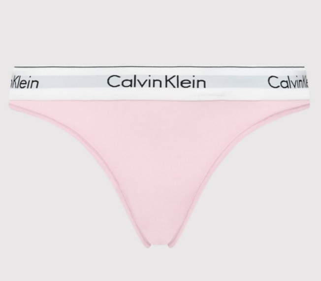 Dámská tanga F3786E - 2NT světle růžová - Calvin Klein L růžova