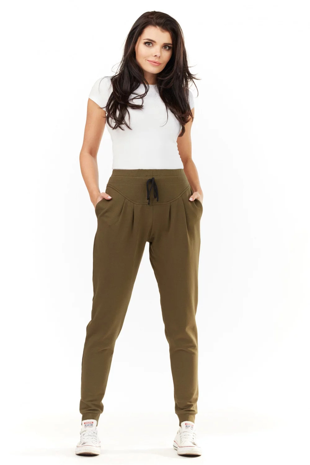 Dámské teplákové kalhoty M151 - Infinite You khaki S-36 (obrázek 3)