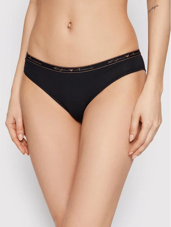 Dámské kalhotky 163334 1P223 17135 - 2 pack - Emporio Armani bílá/tmavě modrá XS (obrázek 3)