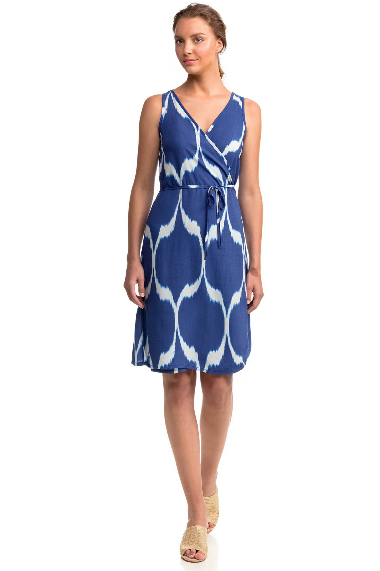Dámké šaty 14485 - Vamp Velikost: L, Barvy: tmavě modrá - vzor
