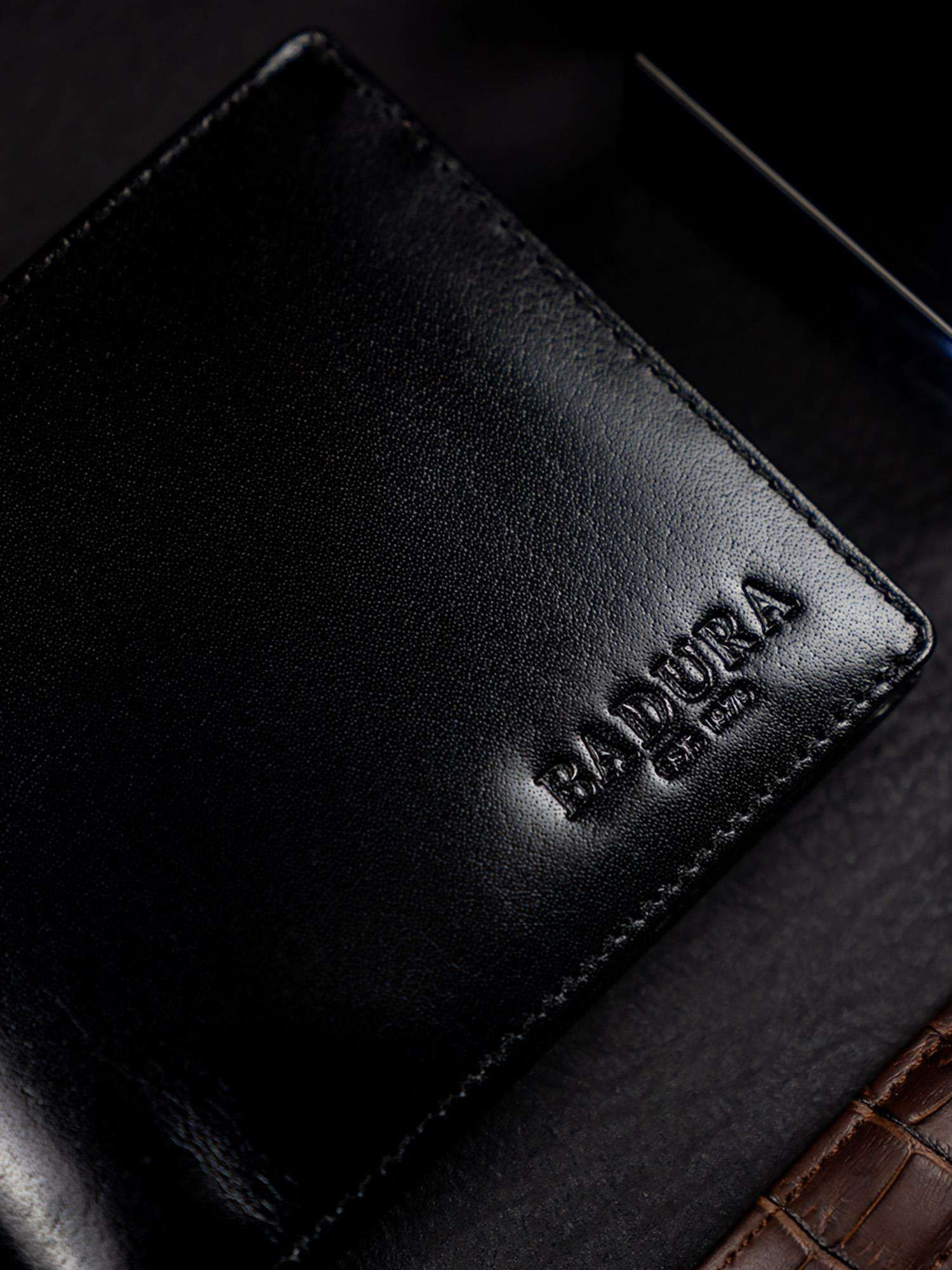 Pánská kožená peněženka model 15799933 - FPrice Velikost: one size, Barvy: černá