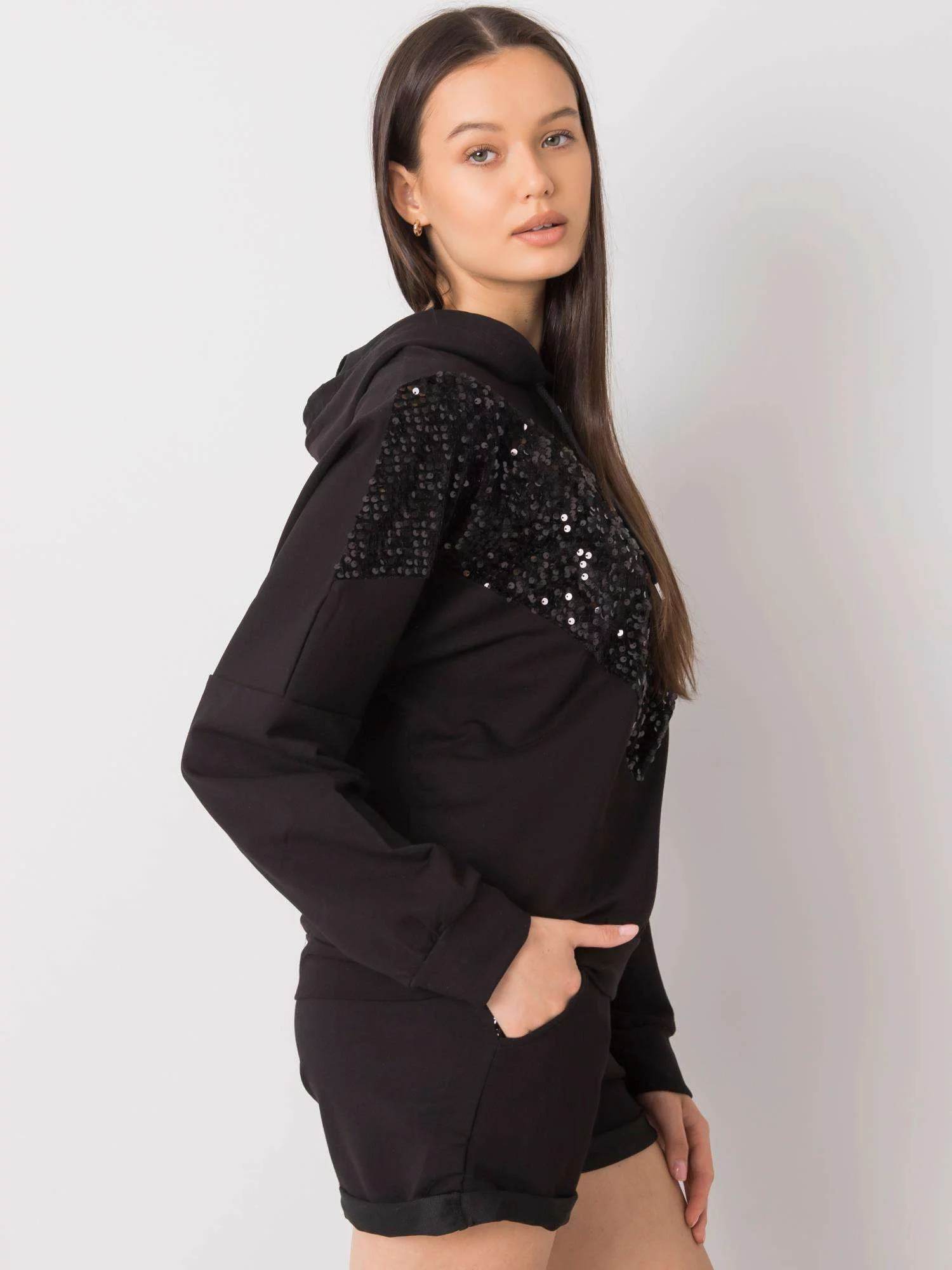 Dámský set s flitry 6392 - FPrice černá S/M (obrázek 3)
