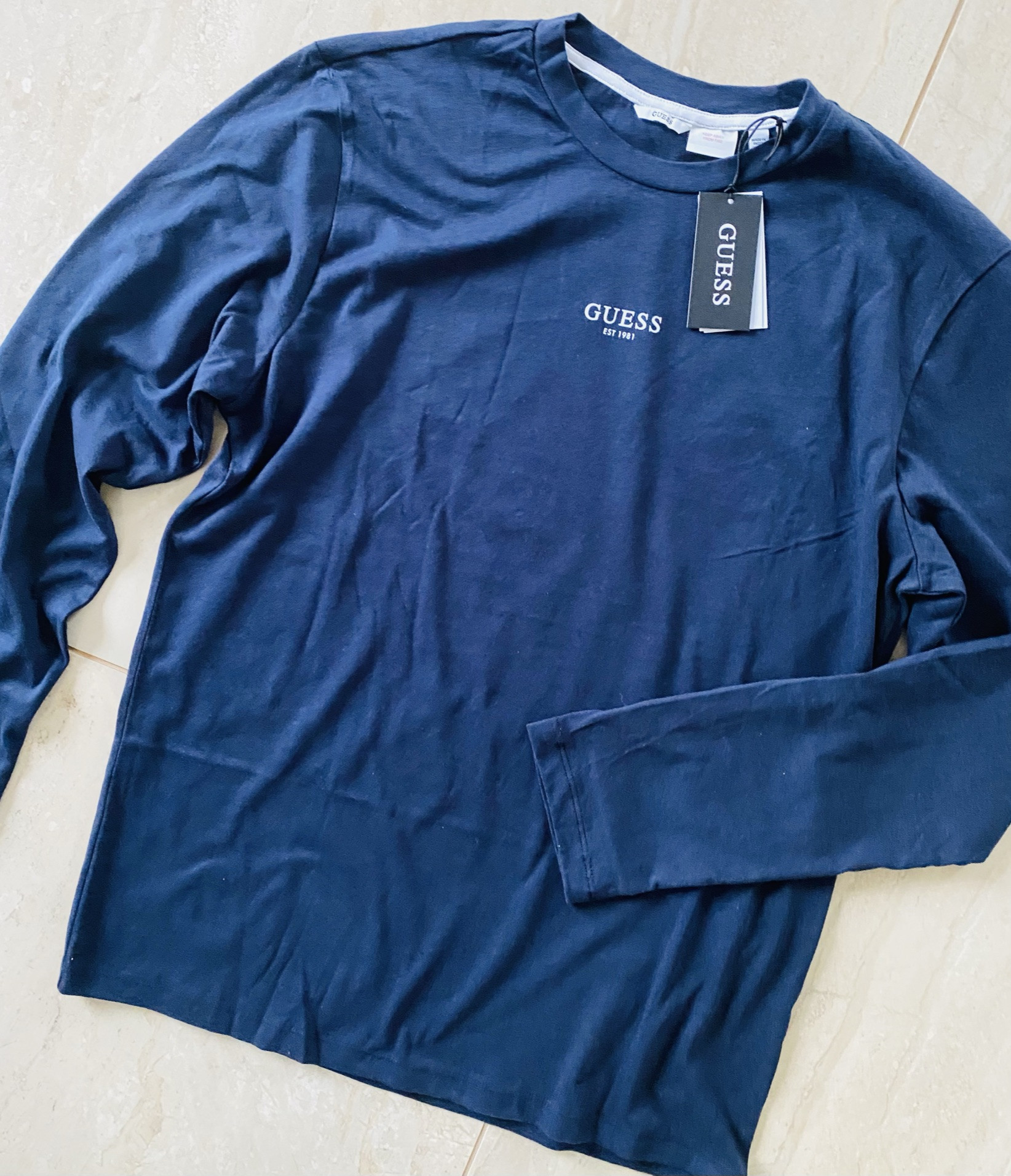 Pánske pyžamo U1BX00JR018 - G7V2 - Tmavomodrá - Guess modrá XL