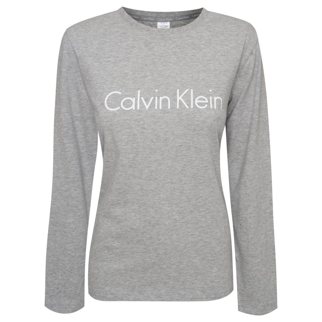 Pánské tričko s dlouhým rukávem Šedá šedá M model 16235247 - Calvin Klein