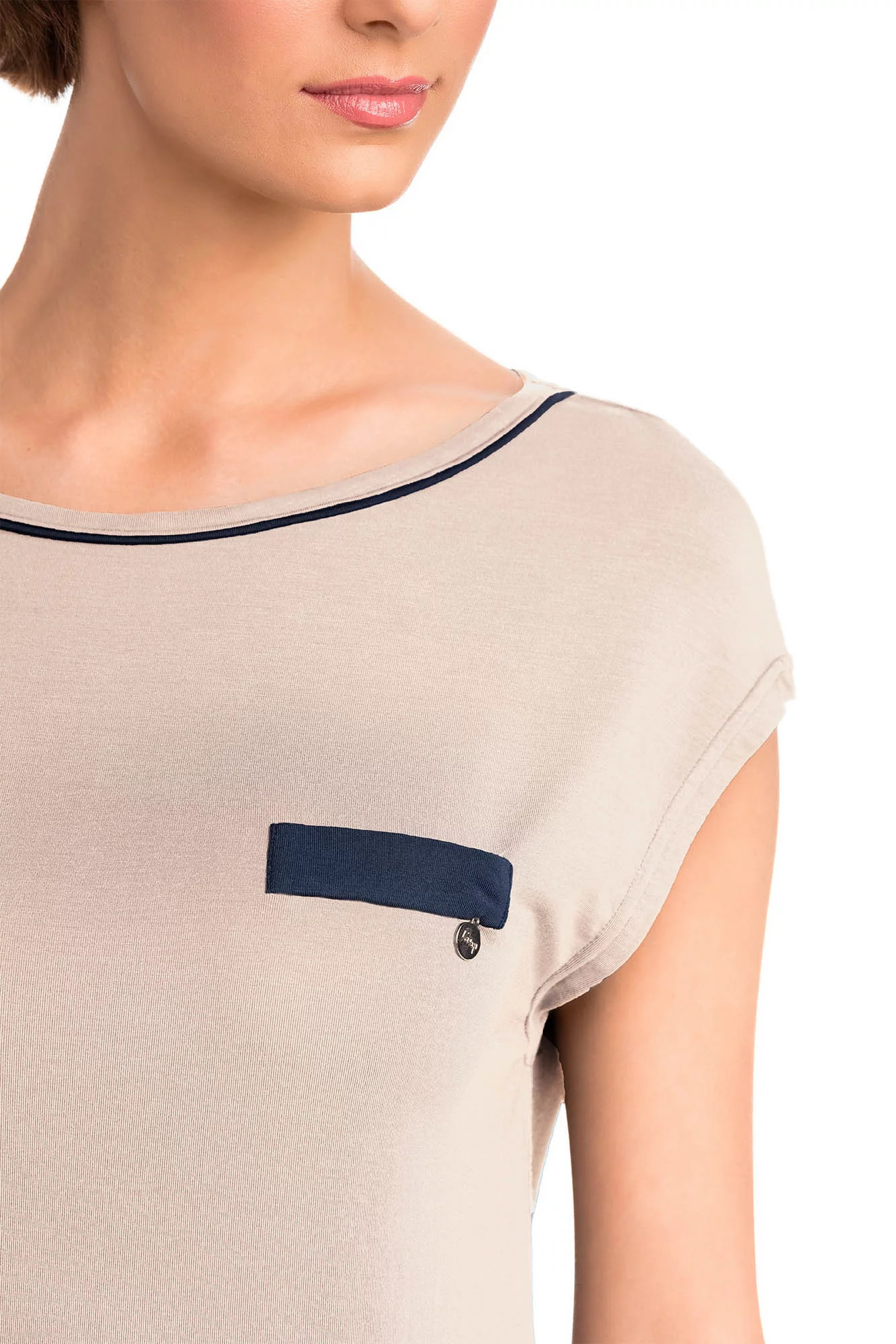 Vamp - Krátká dámská noční košile BEIGE SOLEIL M 14191 - Vamp (obrázek 6)