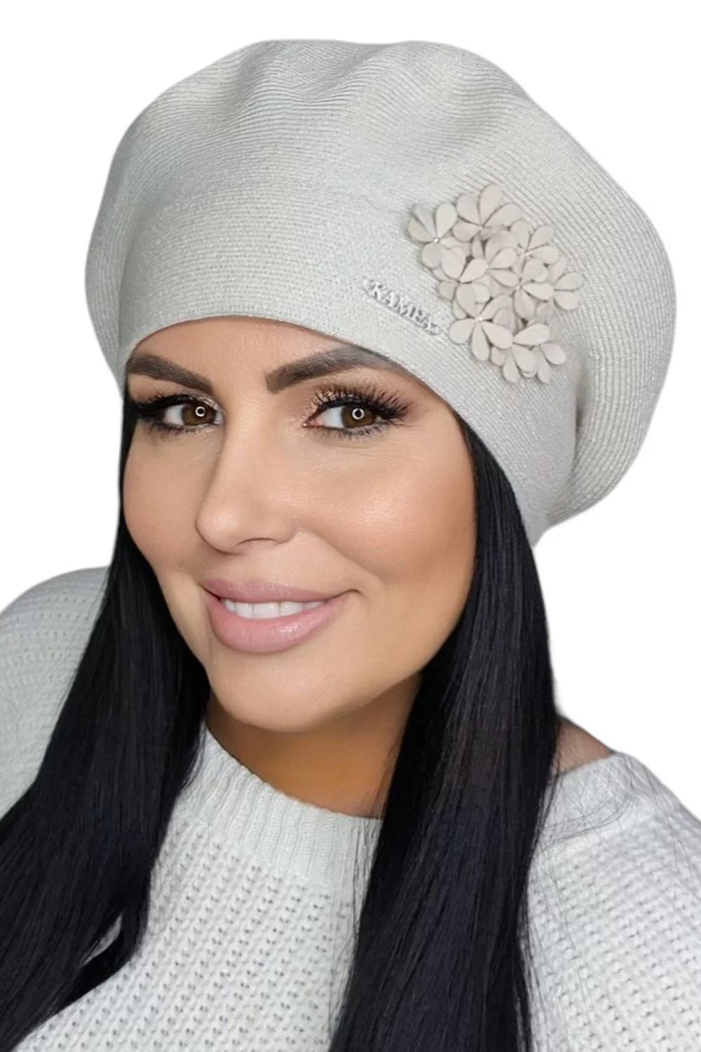 Dámsky baret Feba - Kamea 54/60 tmavě šedá