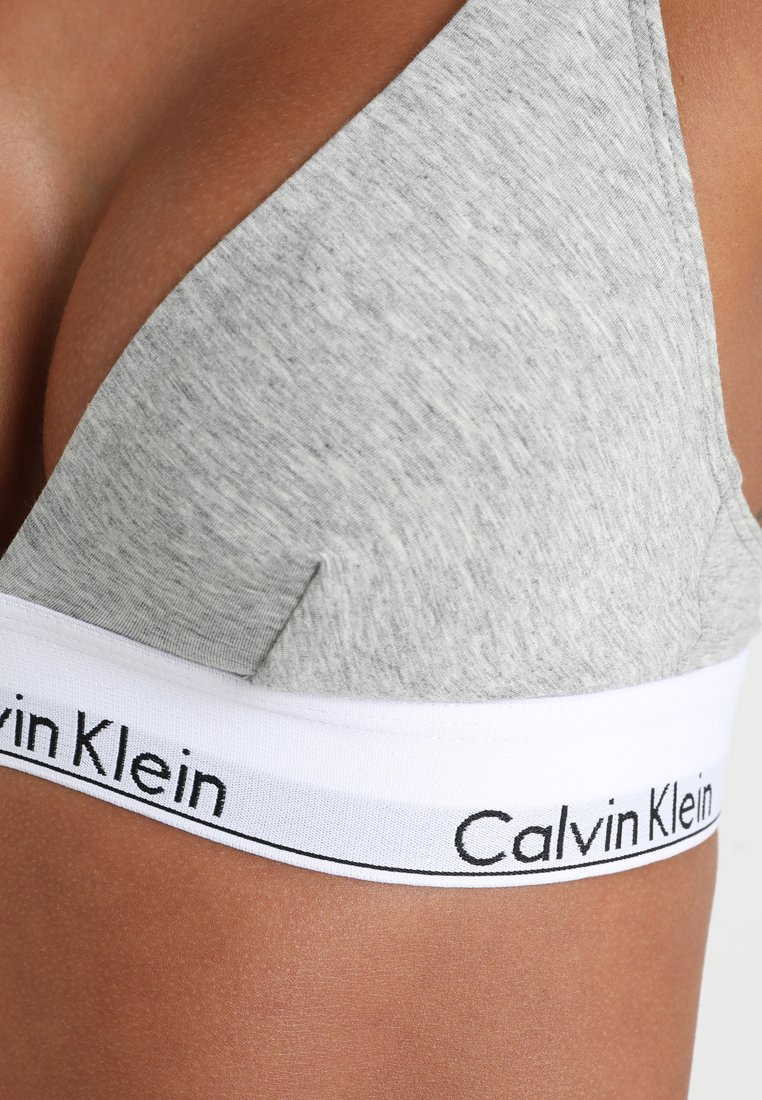 Podprsenka bez kostice šedá model 16525767 - Calvin Klein Velikost: S, Barvy: šedá
